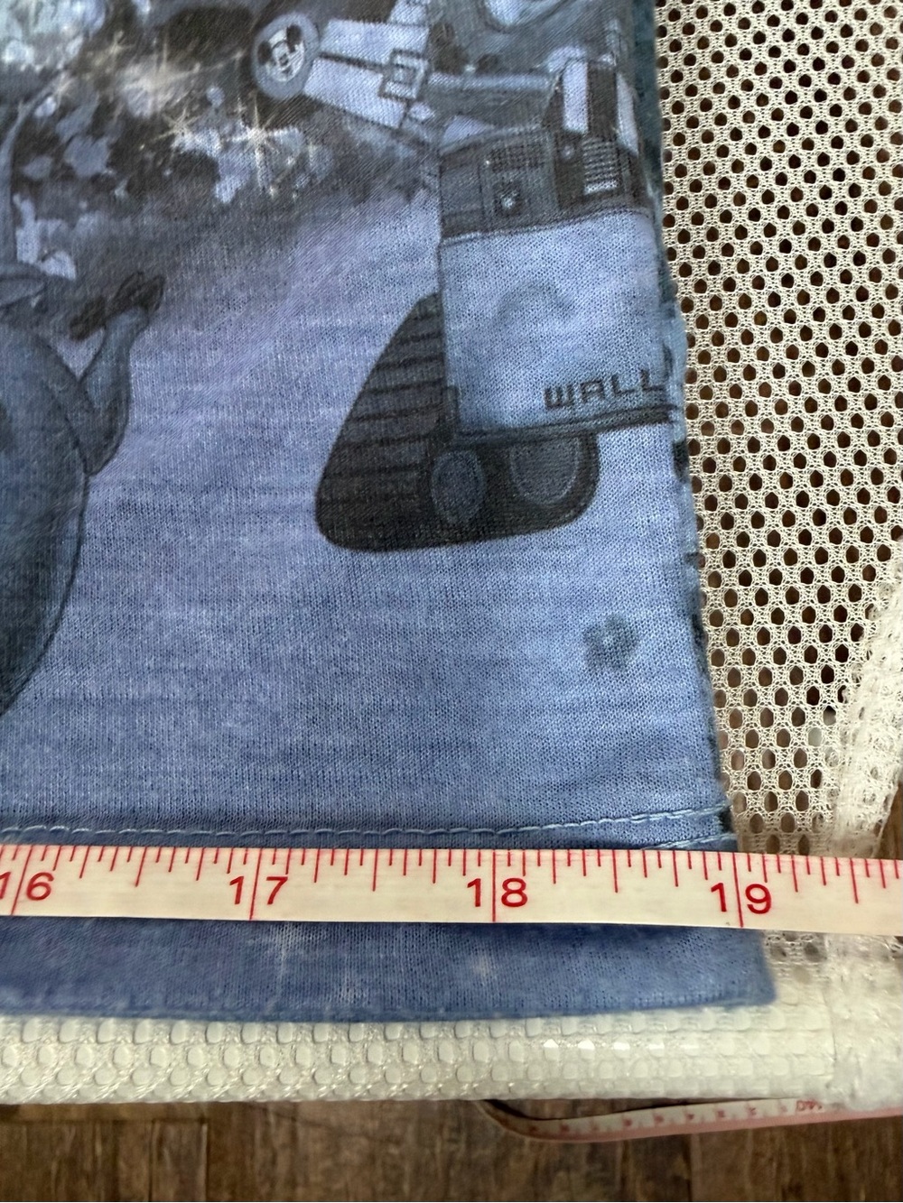 Disney Parks Blue Heathered Dolman Cap Sleeve Top Minnie Camera Castle S EUC AOP - Picture 16 of 16